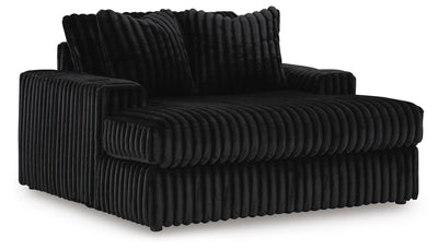 Midnight-Madness Oversized Chaise in Onyx Velvet