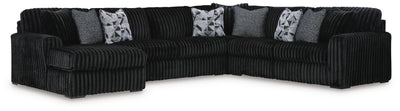 Midnight-Madness 6-Piece LAF Chaise Sectional in Onyx