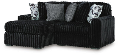 Midnight-Madness 2-Piece LAF Chaise Sectional in Onyx