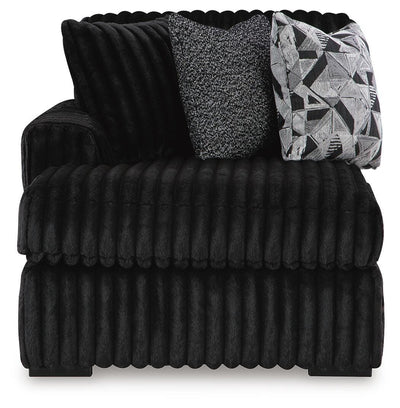 Midnight-Madness 5-Piece LAF Chaise Sectional in Onyx