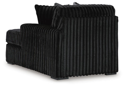 Midnight-Madness 3-Piece Double Chaise Sectional in Onyx Velvet