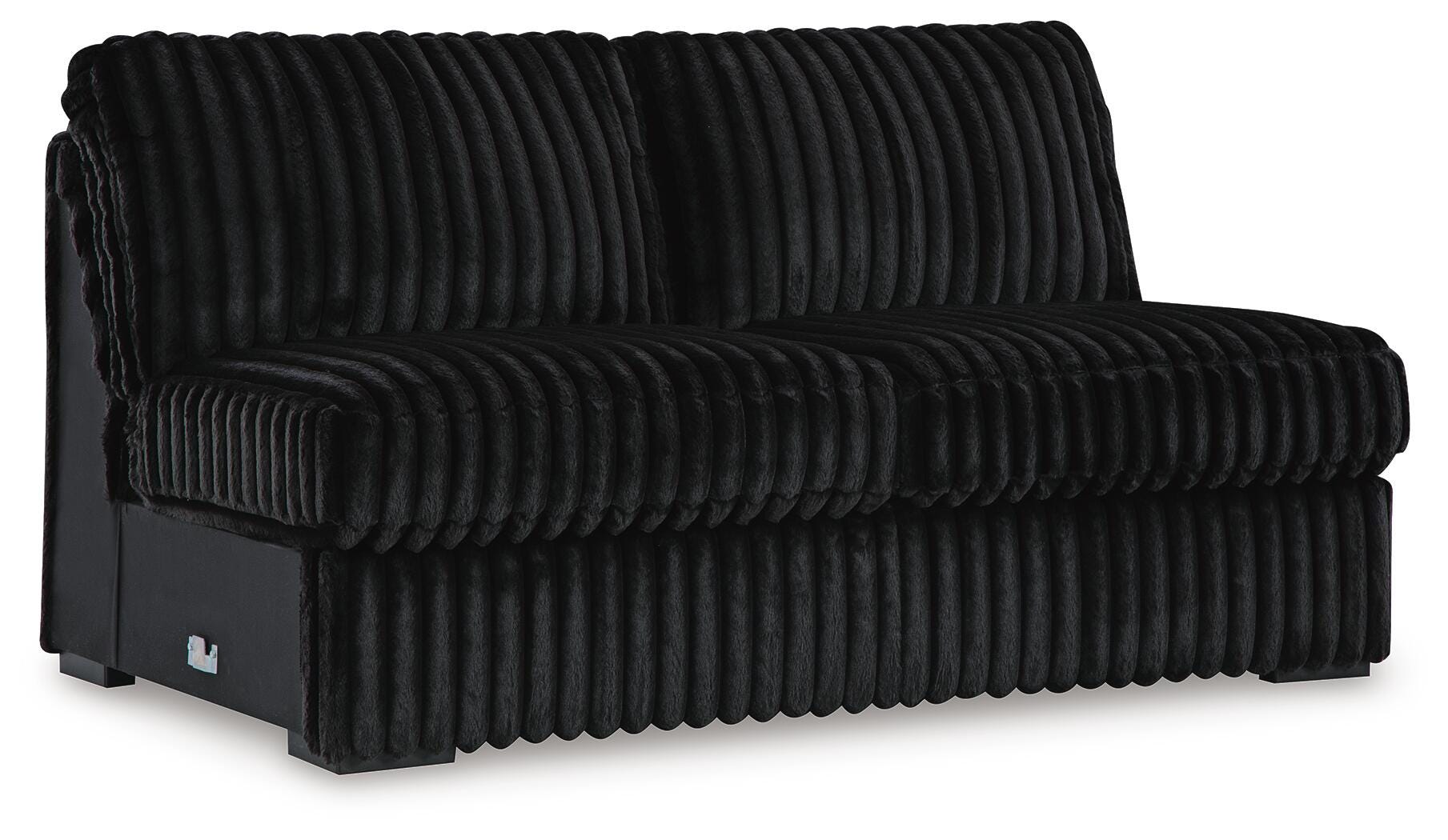 Midnight-Madness 4-Piece Sectional and Oversized Chaise in Onyx