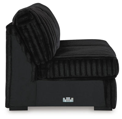 Midnight-Madness 3-Piece Double Chaise Sectional in Onyx Velvet