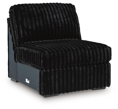 Midnight-Madness 3-Piece LAF Chaise Sectional in Onyx