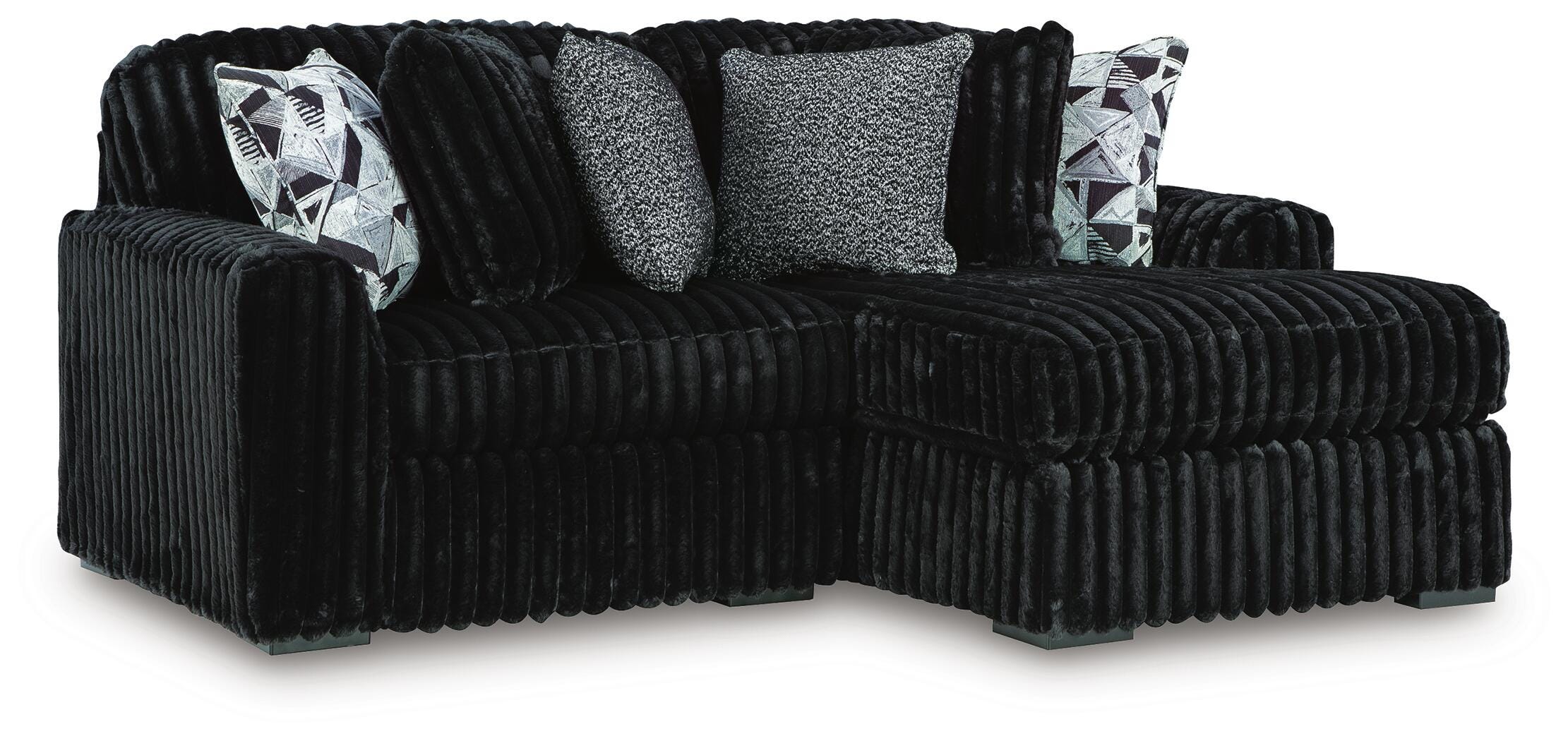 Midnight-Madness 2-Piece RAF Chaise Sectional in Onyx