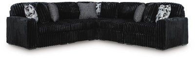 Midnight-Madness 5-Piece Sectional in Onyx
