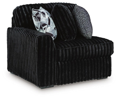 Midnight-Madness 6-Piece RAF Chaise Sectional in Onyx