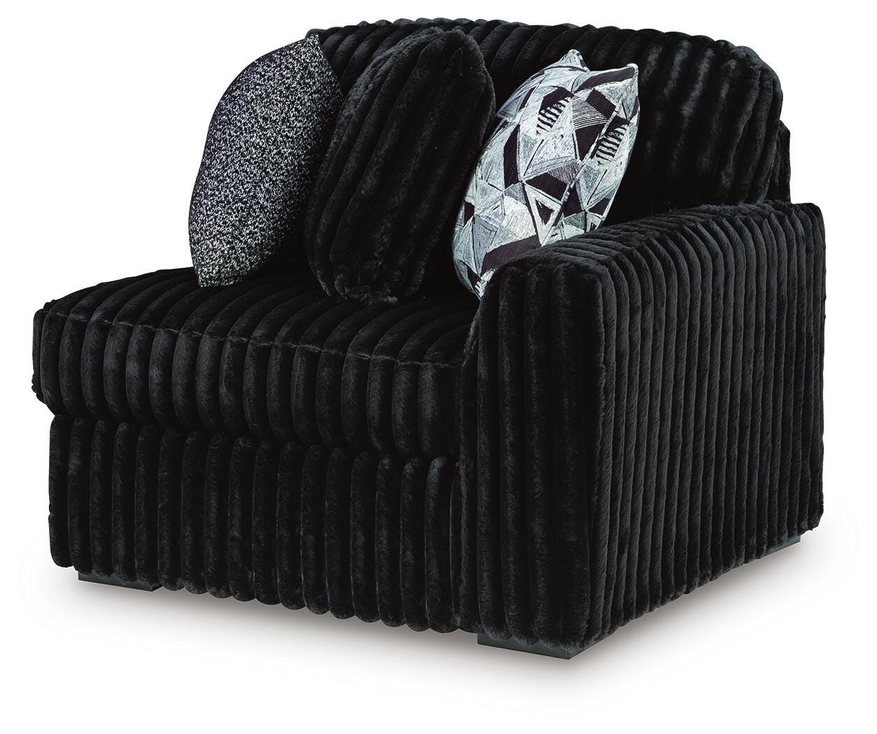 Midnight-Madness 2-Piece LAF Chaise Sectional in Onyx