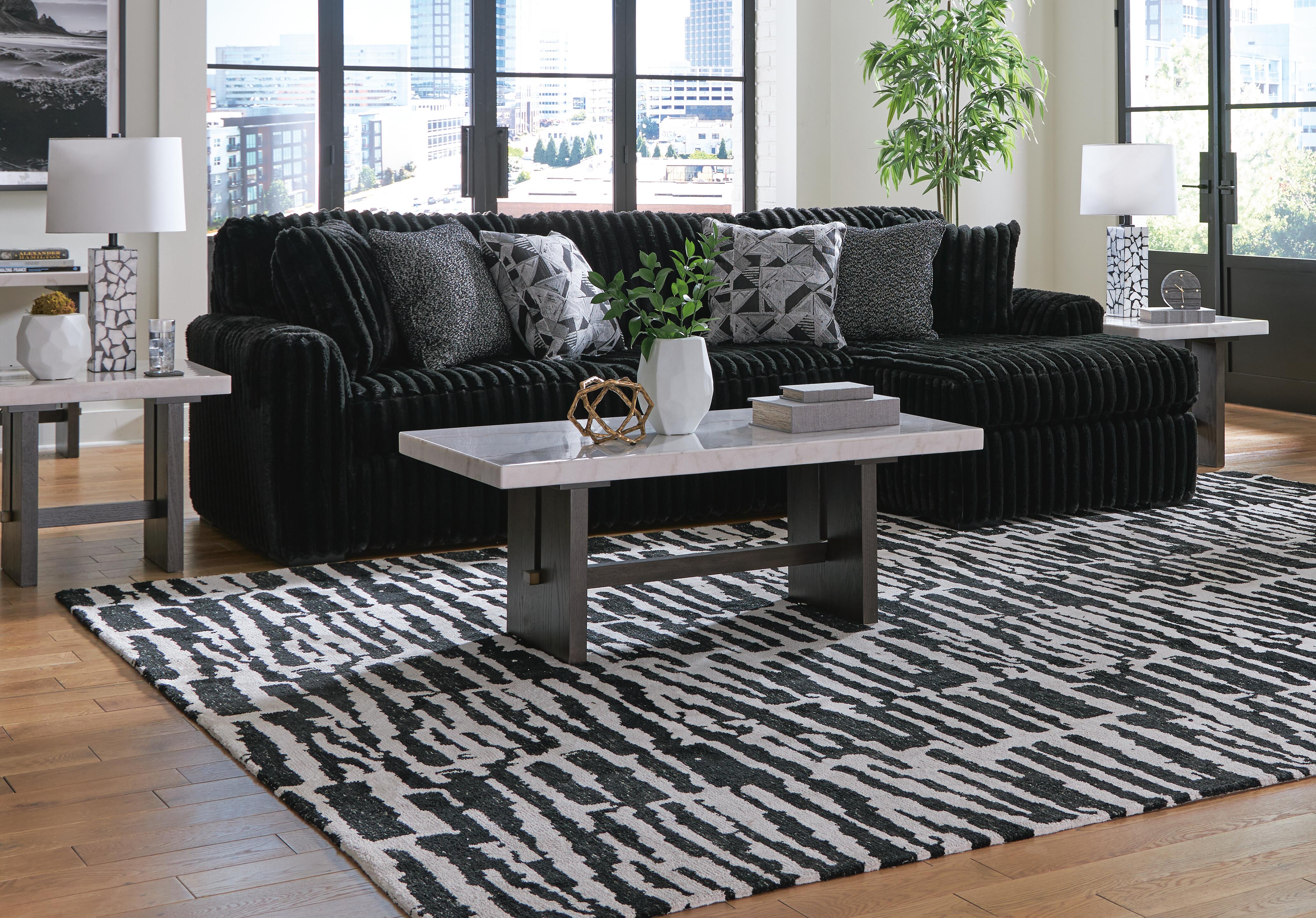 Midnight-Madness 3-Piece RAF Sectional in Onyx