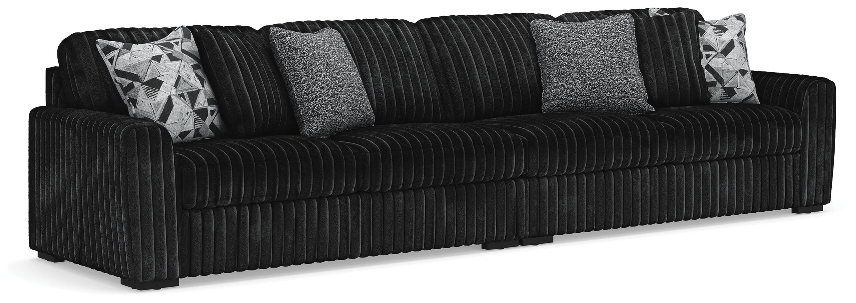 Midnight-Madness 2-Piece Sectional in Onyx Velvet