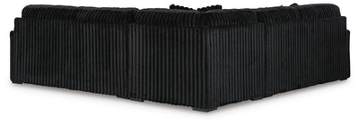 Midnight-Madness 3-Piece Symmetrical Sectional in Onyx Velvet