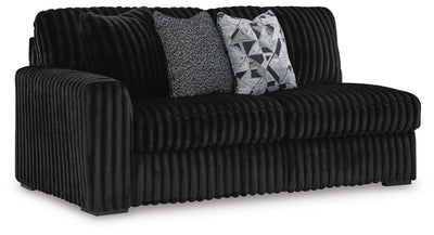 Midnight-Madness 2-Piece Sectional and Oversized Chaise in Onyx