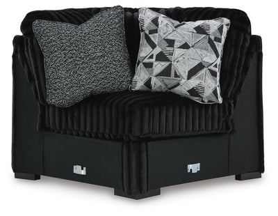 Midnight-Madness 5-Piece Sectional in Onyx