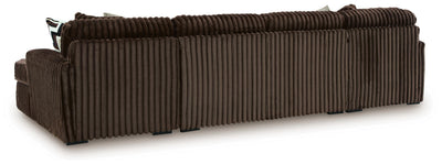 Midnight-Madness 3-Piece Double Chaise Sectional in Chocolate Velvet