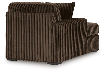 Midnight-Madness 3-Piece Double Chaise Sectional in Chocolate Velvet