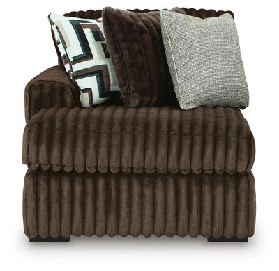 Midnight-Madness 3-Piece Double Chaise Sectional in Chocolate Velvet