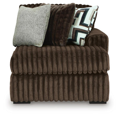 Midnight-Madness 4-Piece RAF Chaise Sectional in Chocolate
