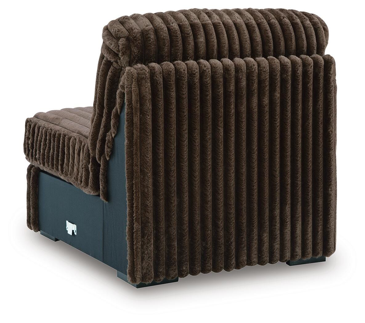 Midnight-Madness 5-Piece RAF Chaise Sectional in Chocolate
