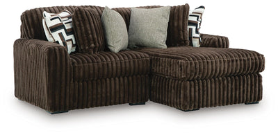 Midnight-Madness 2-Piece RAF Chaise Sectional in Chocolate