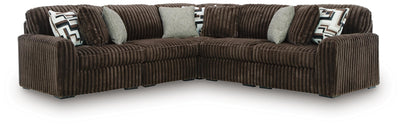 Midnight-Madness 5-Piece Sectional in Chocolate