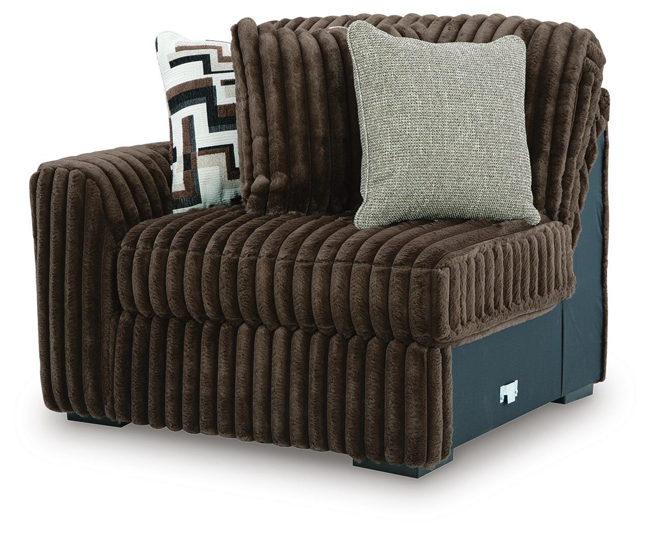 Midnight-Madness 5-Piece RAF Chaise Sectional in Chocolate