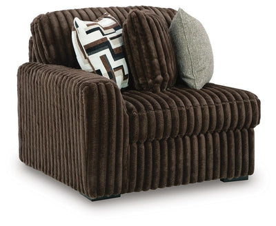 Midnight-Madness 5-Piece RAF Chaise Sectional in Chocolate