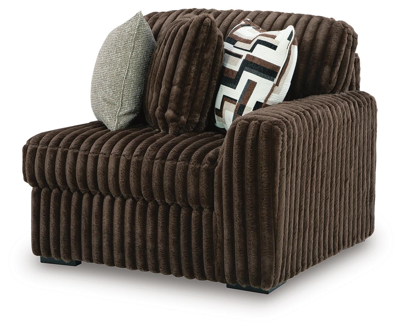 Midnight-Madness 6-Piece LAF Chaise Sectional in Chocolate