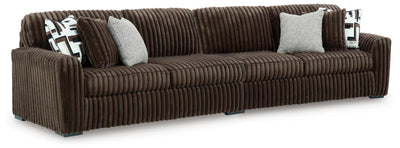 Midnight-Madness 2-Piece Sectional in Chocolate Velvet