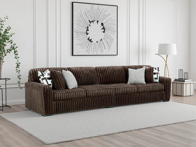 Midnight-Madness 2-Piece Sectional in Chocolate Velvet