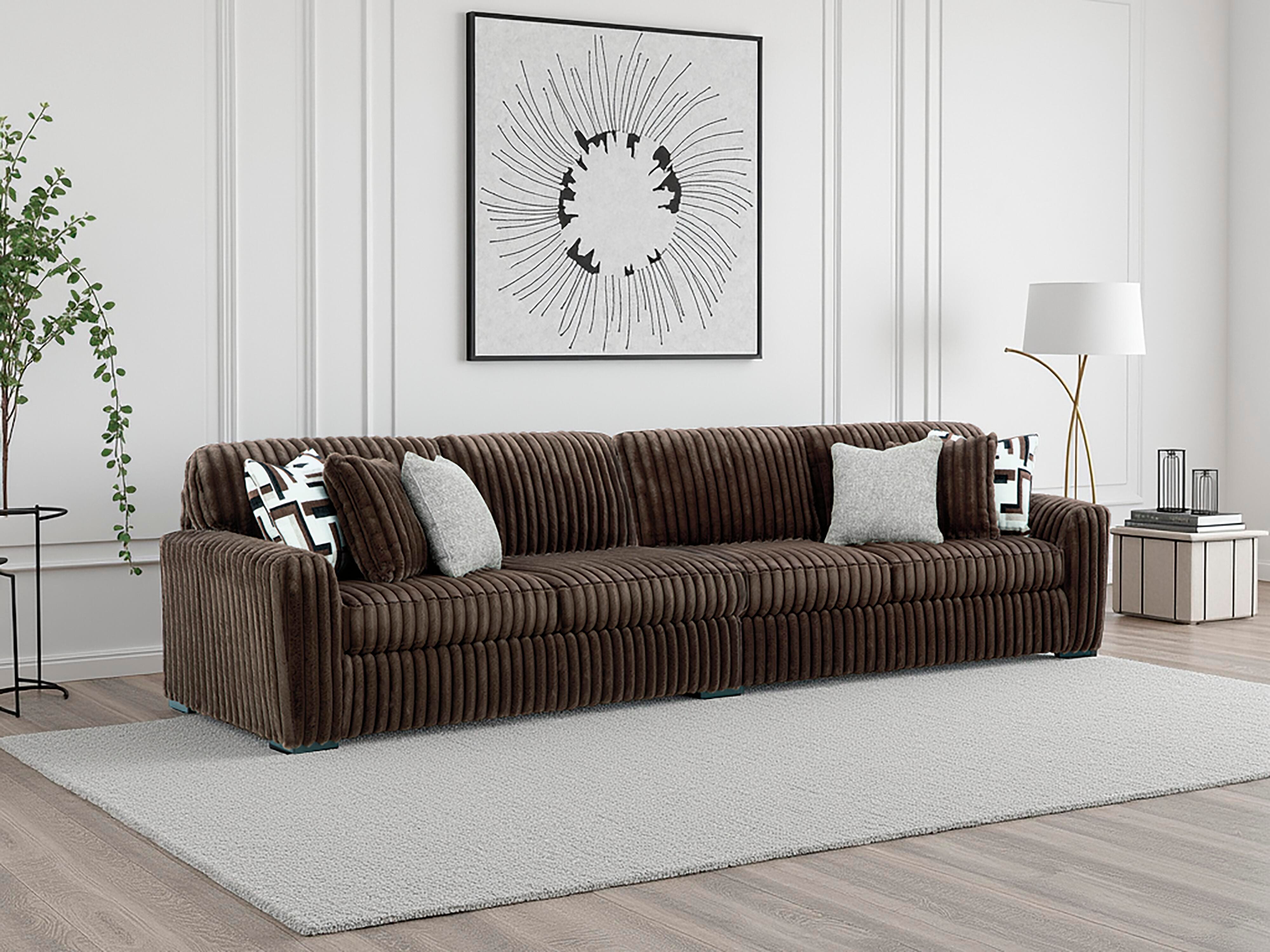 Midnight-Madness 2-Piece Sectional in Chocolate Velvet