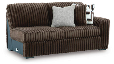 Midnight-Madness 2-Piece Sectional in Chocolate Velvet