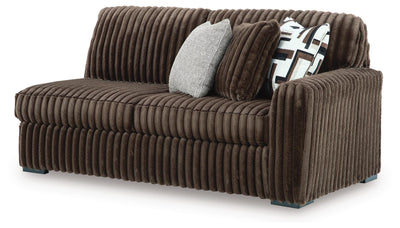 Midnight-Madness 2-Piece Sectional in Chocolate Velvet