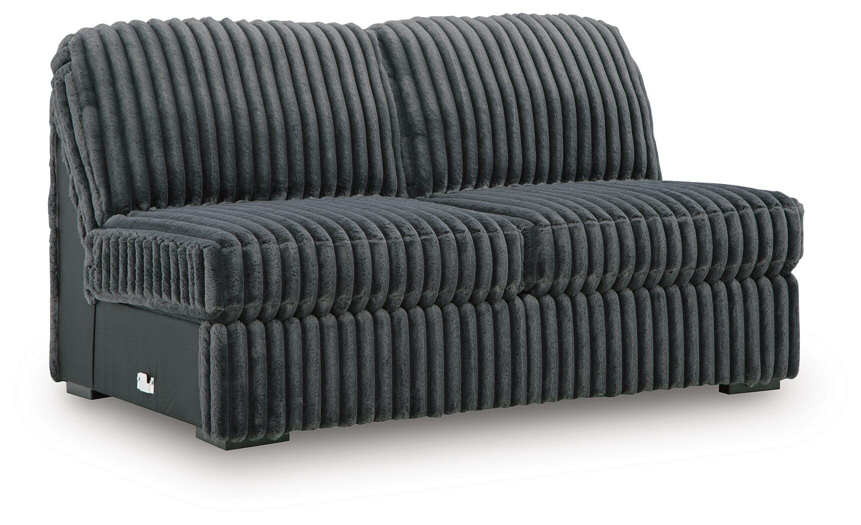Midnight-Madness 3-Piece Sectional with Chaise in Gunmetal