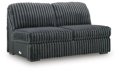 Midnight-Madness 5-Piece RAF Chaise Sectional in Gunmetal