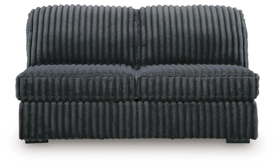 Midnight-Madness 5-Piece LAF Chaise Sectional in Gunmetal