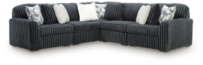Midnight-Madness 5-Piece Sectional in Gunmetal