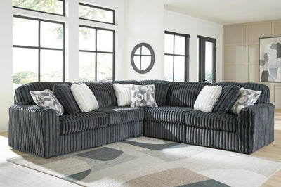 Midnight-Madness 5-Piece Sectional in Gunmetal
