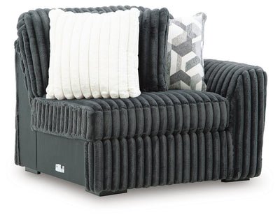 Midnight-Madness 4-Piece Sectional Sofa in Gunmetal