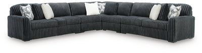 Midnight-Madness 5-Piece Symmetrical Sectional in Gunmetal