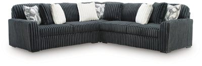 Midnight-Madness 3-Piece Sectional in Gunmetal