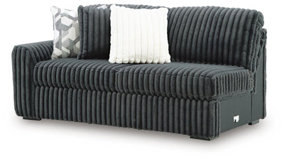Midnight-Madness 2-Piece Sectional Sofa Chaise in Gunmetal