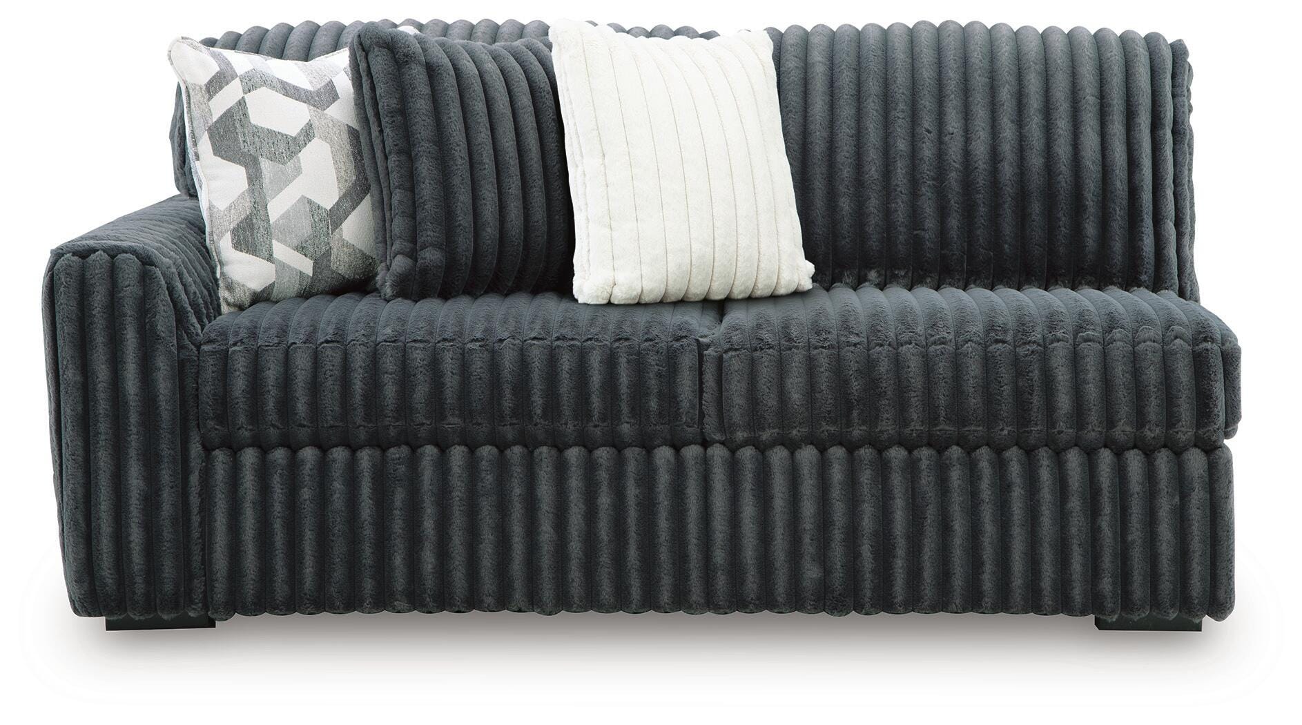 Midnight-Madness 5-Piece Symmetrical Sectional in Gunmetal