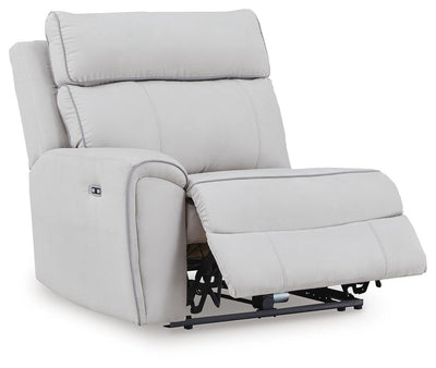 Social Pointe 5-Piece Power Reclining Sectional Sofa in Pearl/Ash Chenille
