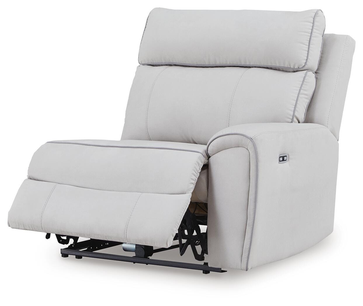 Social Pointe 3-Piece Power Reclining Sectional Sofa in Pearl/Ash Chenille