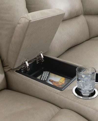Narwhal Place 3-Piece Power Reclining Sectional in Pebble Faux Leather