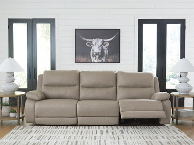 Narwhal Place 3-Piece Power Reclining Sectional Sofa in Pebble Faux Leather