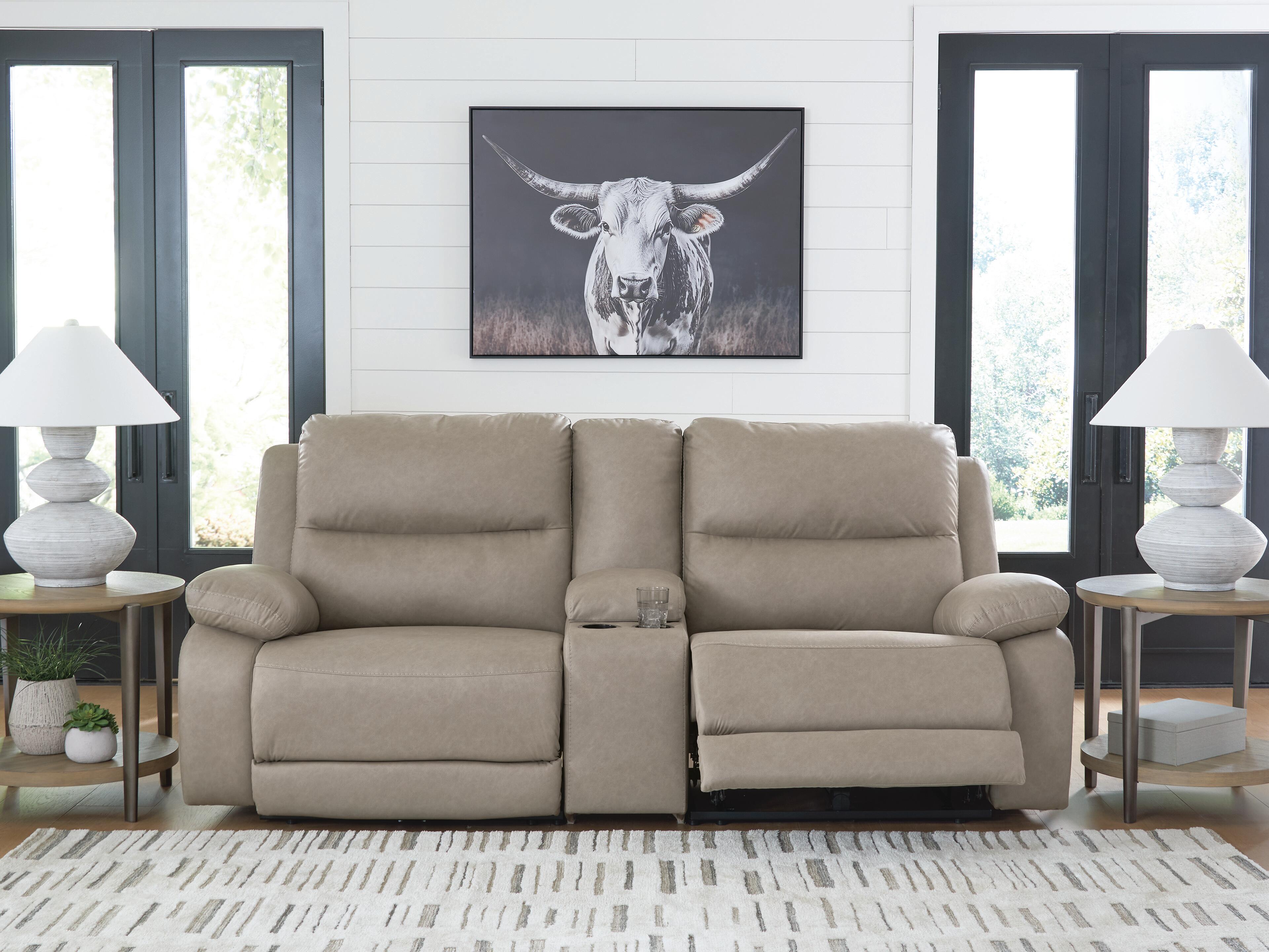 Narwhal Place 3-Piece Power Reclining Sectional in Pebble Faux Leather