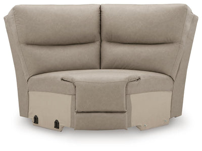 Narwhal Place 6-Piece Power Reclining Sectional in Pebble Faux Leather