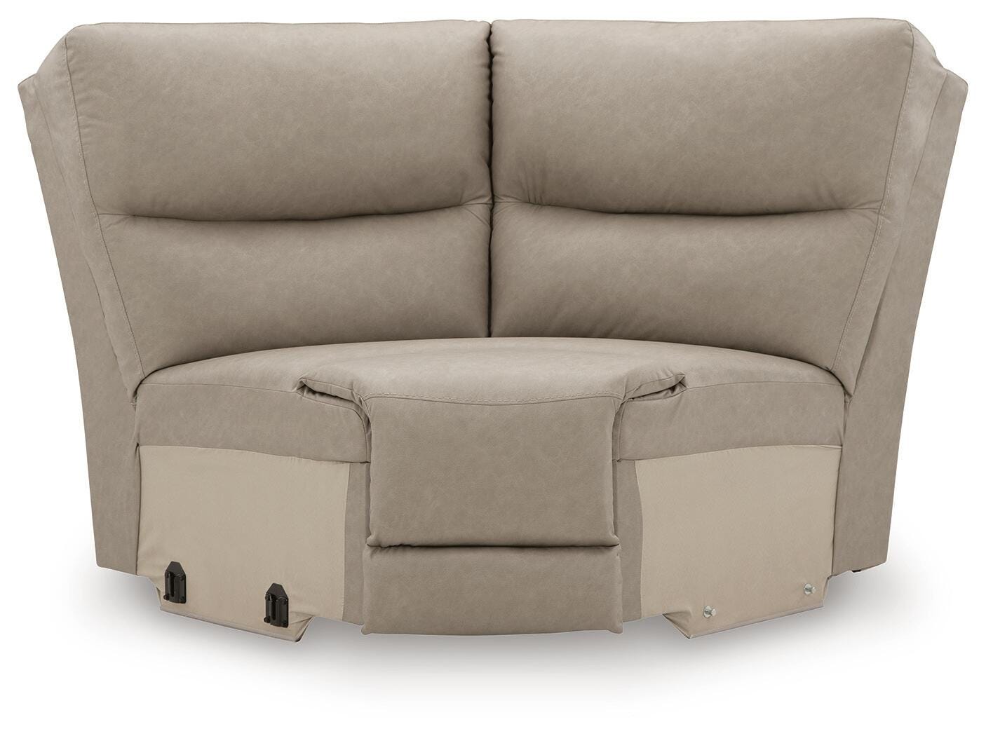 Narwhal Place 6-Piece Reclining Sectional with Storage Console in Pebble Faux Leather