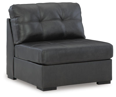 Brindley Pier 5-Piece Sectional in Fog Leather
